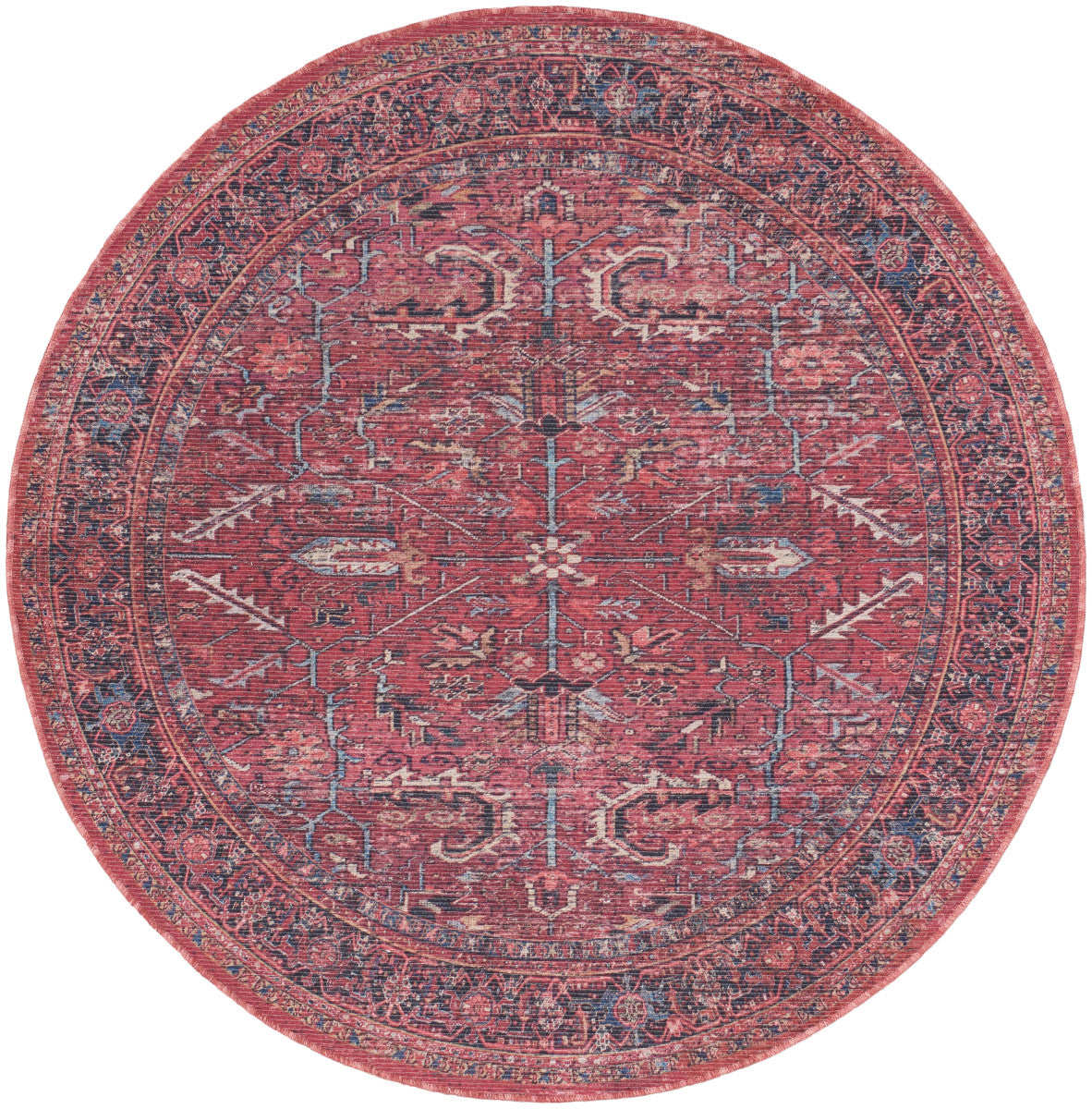Nourison New Concept Brick Machine Washable Rug - 5'3" Round