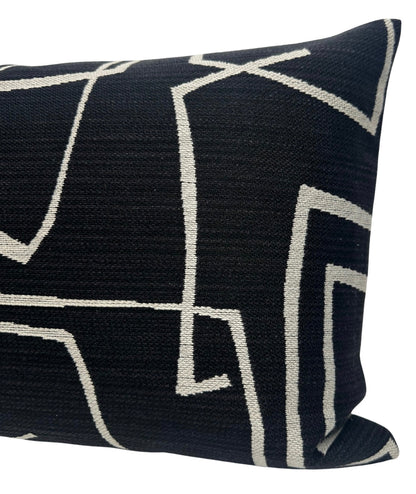 Abstract Pillow in Black