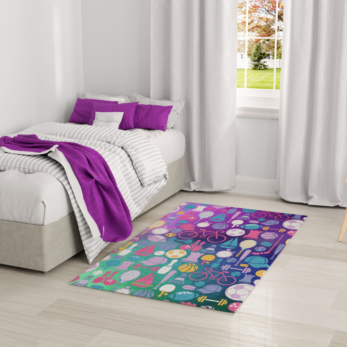 Nourison Imagination Purple Machine Washable Rug - Room Scene