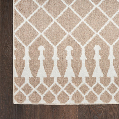 Nourison Astra Taupe Pet Friendly Machine Washable Rug - Corner