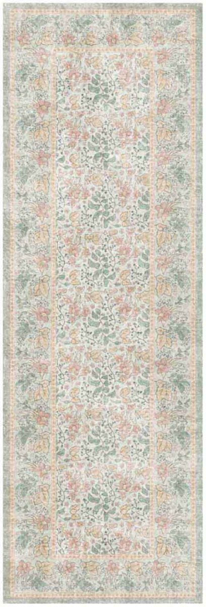 Nourison Botanical Green & Multicolor Machine Washable Rug - 2' x 6'
