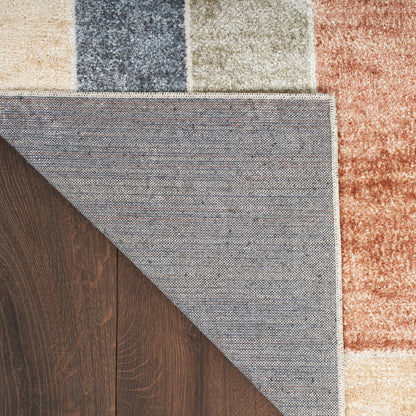 Nourison Astra Multicolor Pet Friendly Machine Washable Rug - Corner