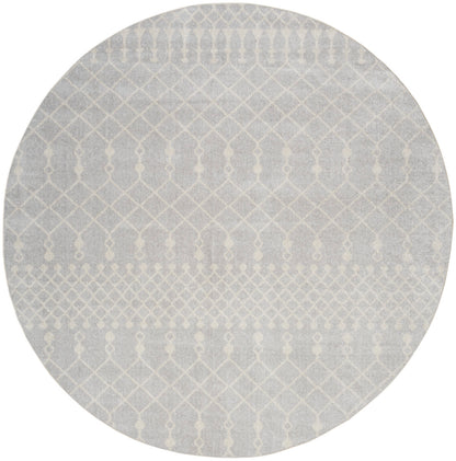Nourison Astra Grey Pet Friendly Machine Washable Rug - 7'10" Round