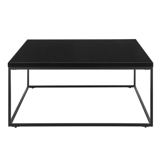 Black Wood & Metal Square Frame Coffee Table image 2