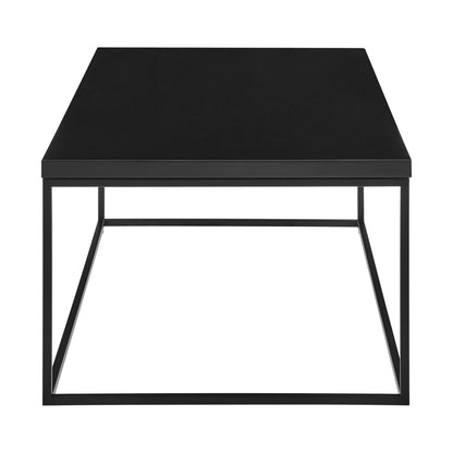 Black Wood & Metal Square Frame Coffee Table image 4