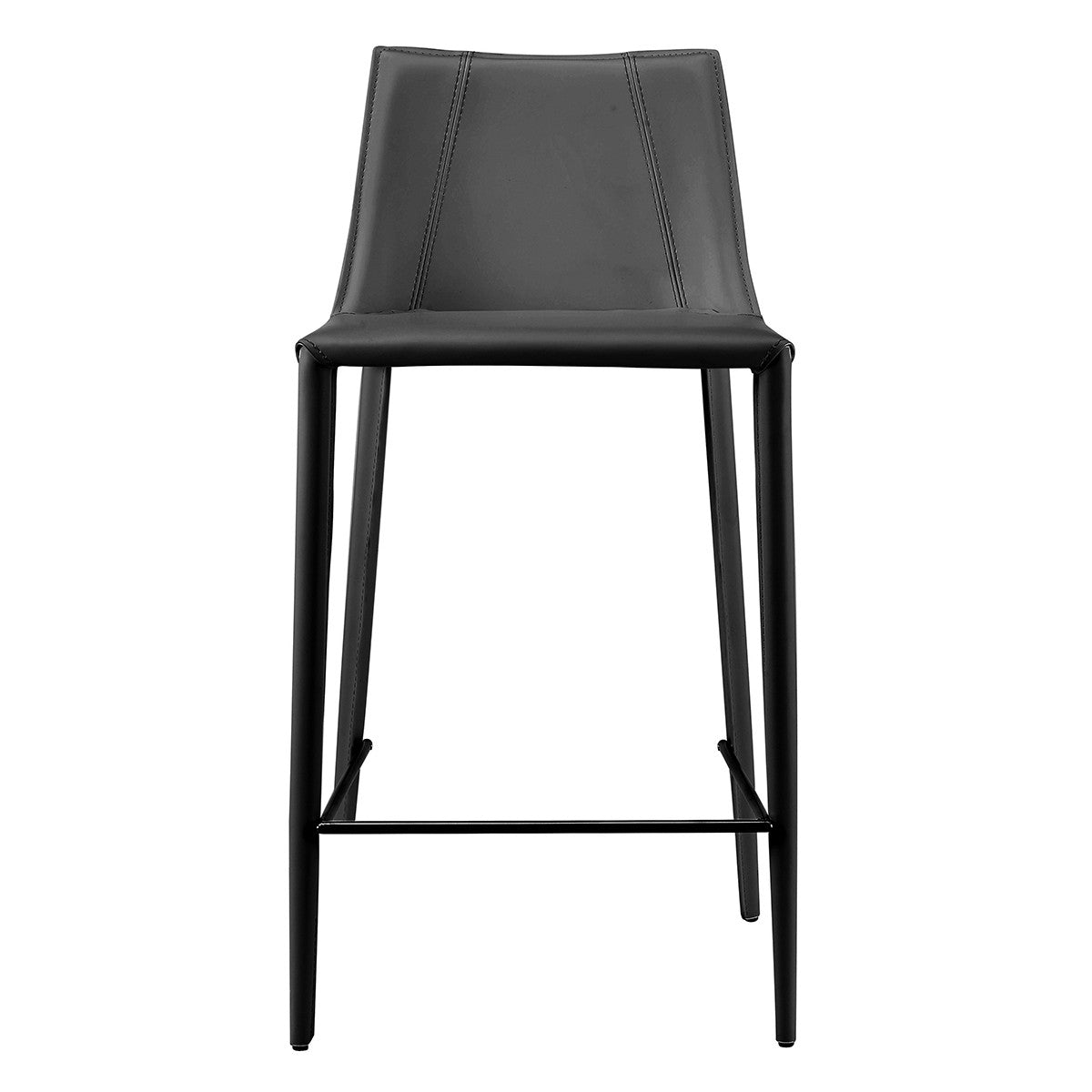 Black Steel Low Back Counter Height Bar Chair
