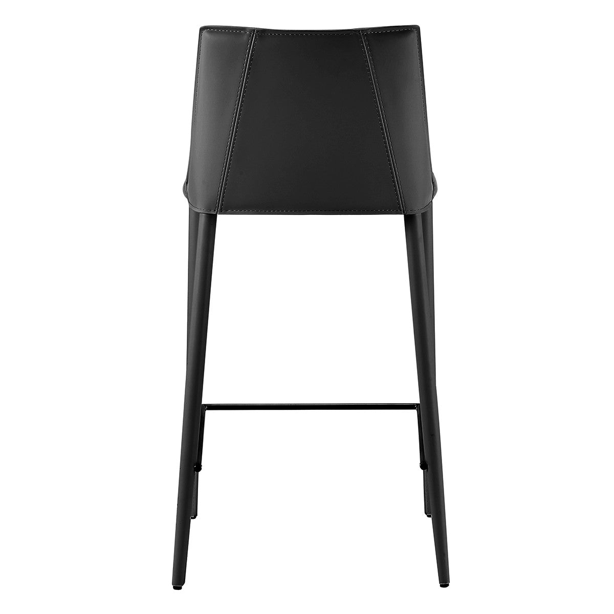 Black Steel Low Back Counter Height Bar Chair