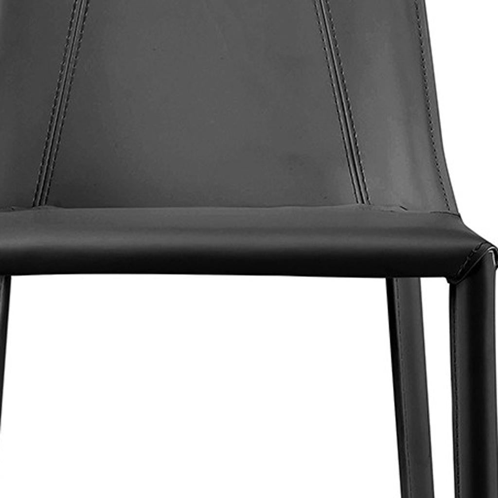 Black Steel Low Back Counter Height Bar Chair