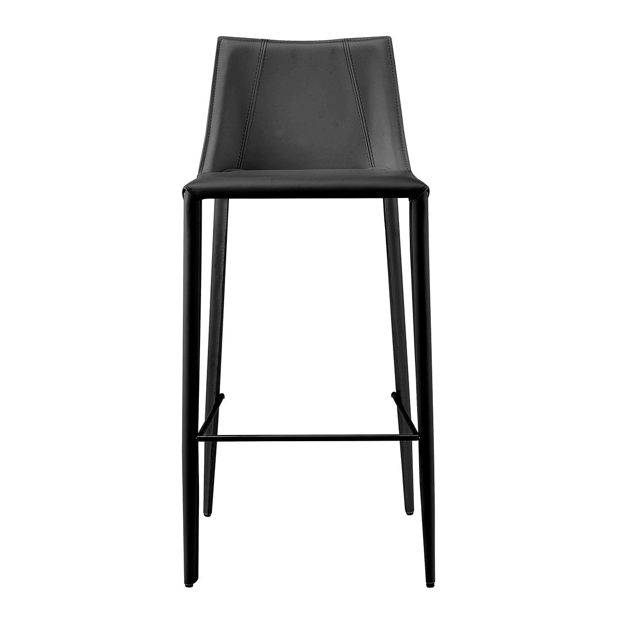Black Steel Low Back Bar Height Bar Chair