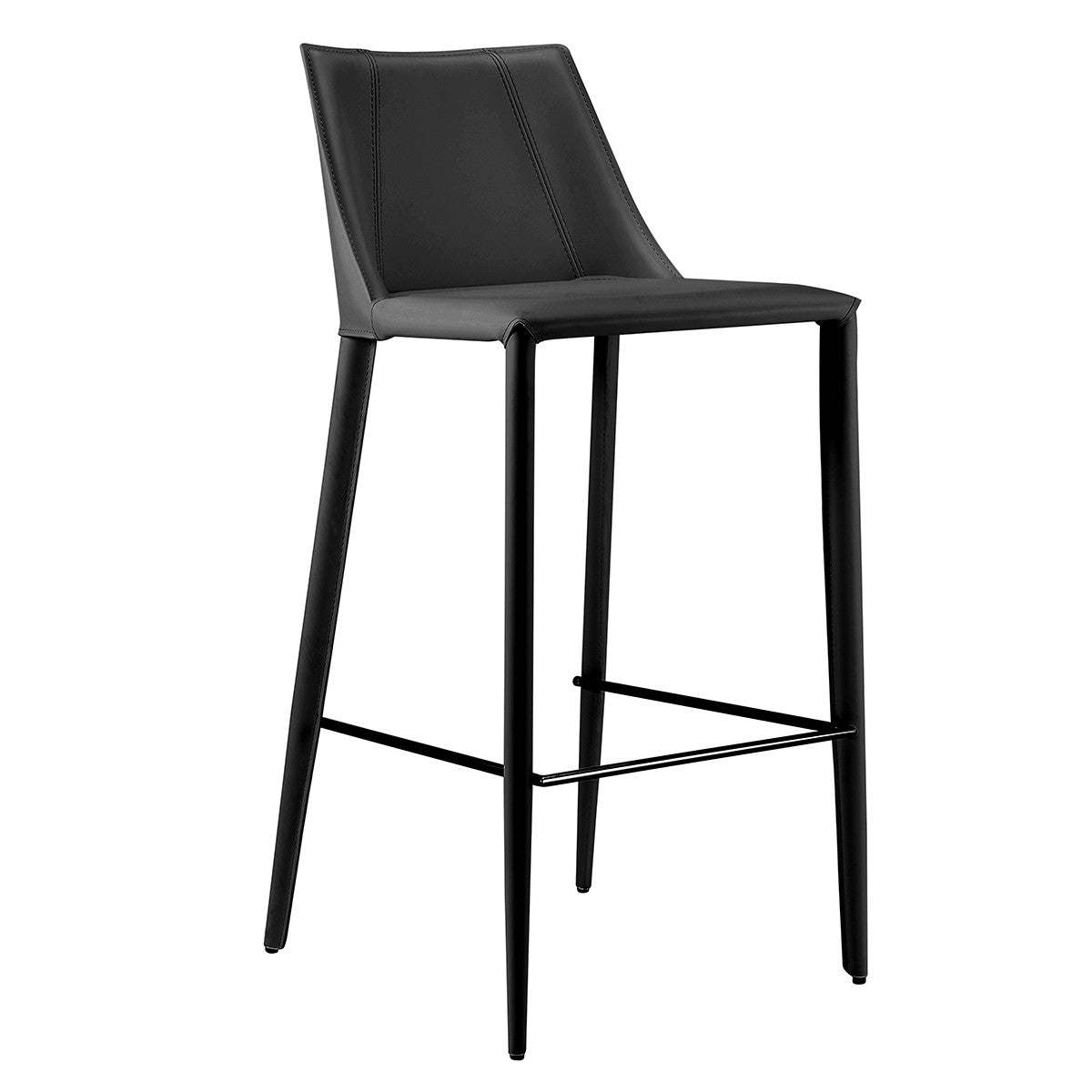 Black Steel Low Back Bar Height Bar Chair