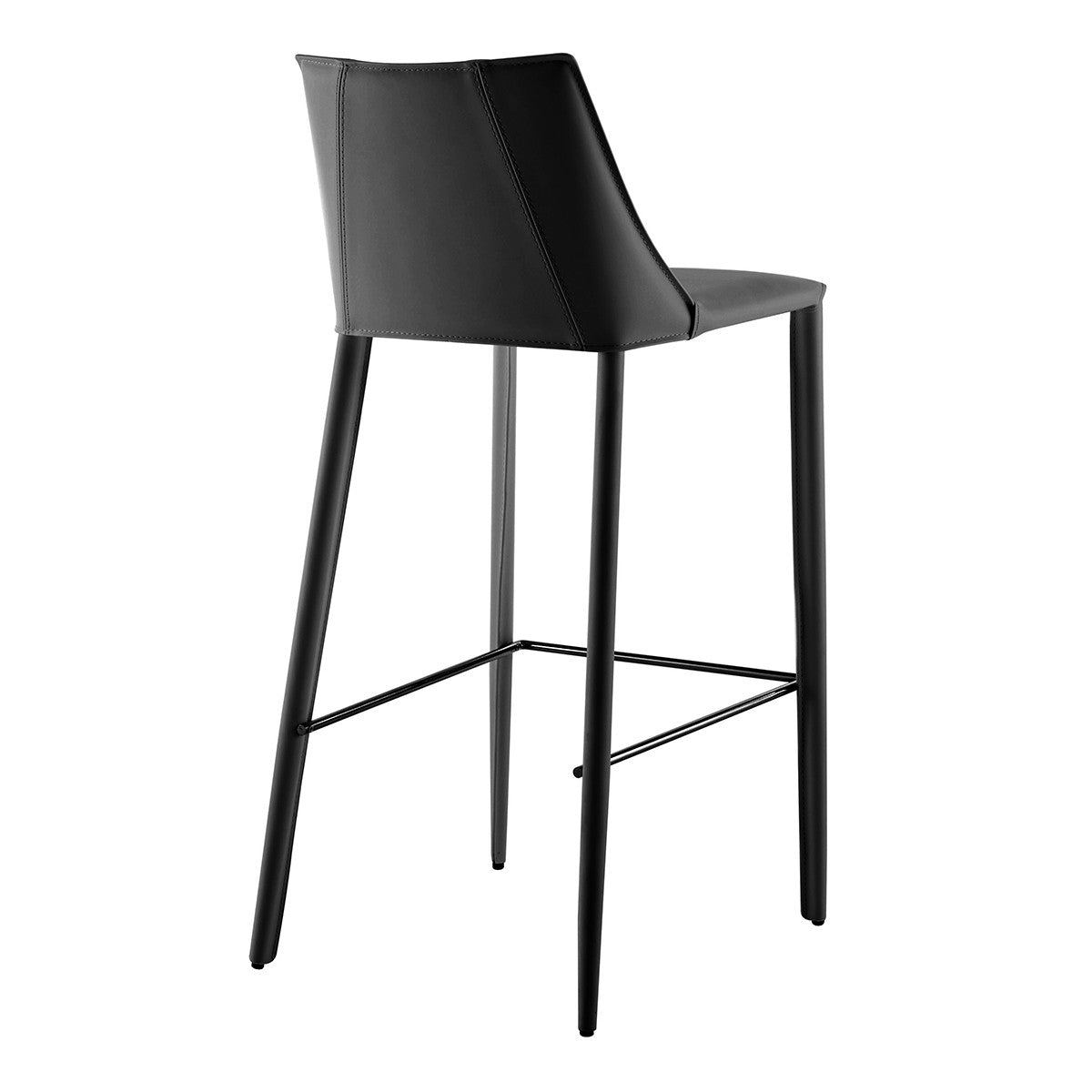 Black Steel Low Back Bar Height Bar Chair