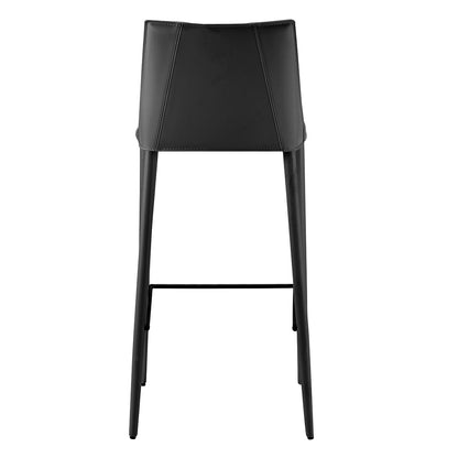 Black Steel Low Back Bar Height Bar Chair