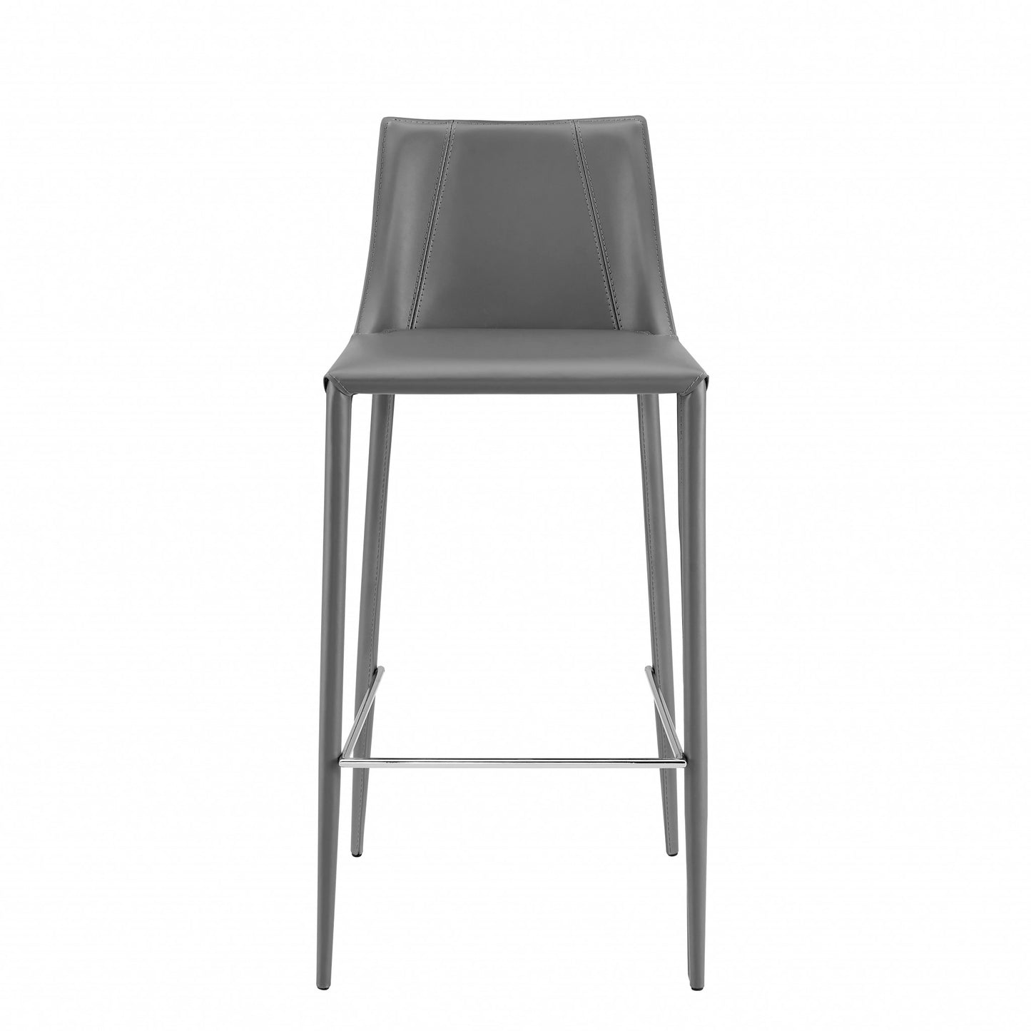 Gray Steel Low Back Bar Height Bar Chair