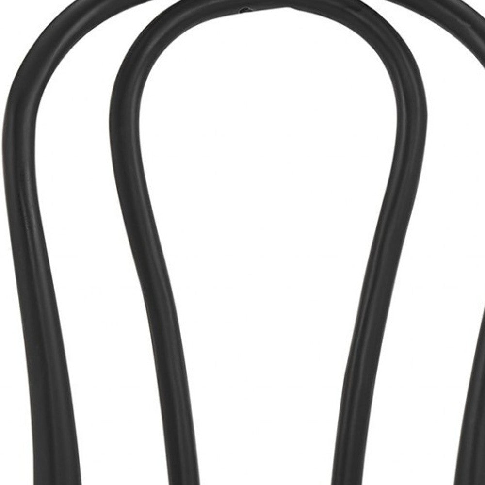 Black & Natural Solid Wood & Rattan Dining Chair - Set of 2