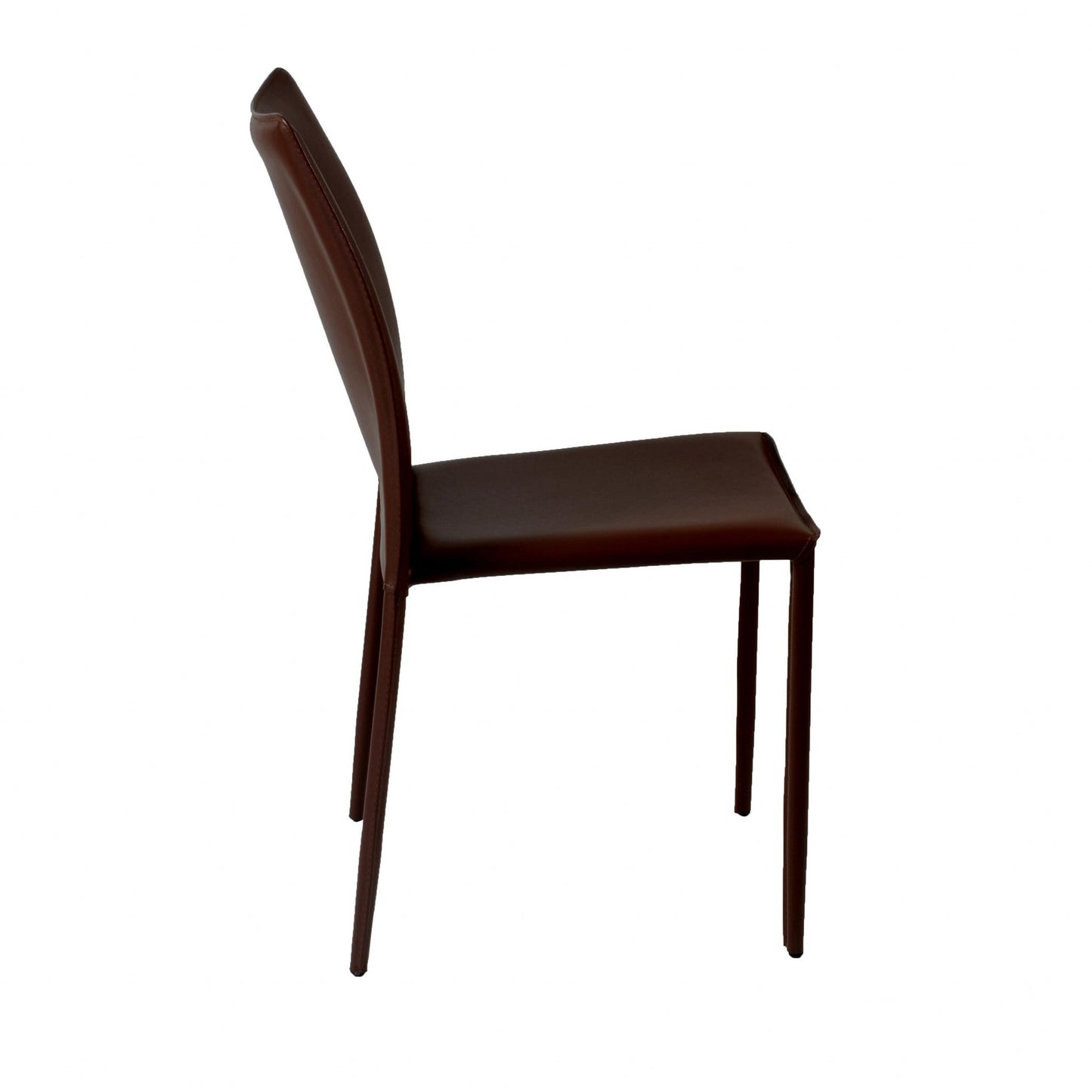 All Dark Brown Stacking Chairs - Set of 2