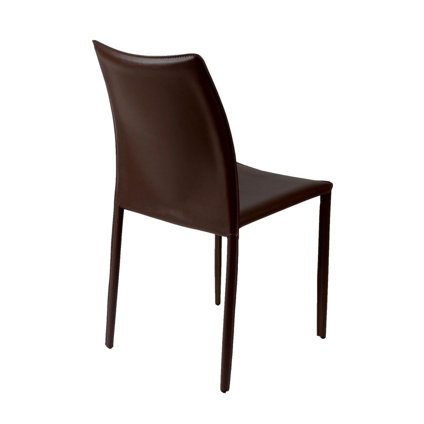 All Dark Brown Stacking Chairs - Set of 2