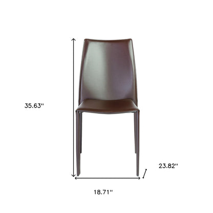 All Dark Brown Stacking Chairs - Set of 2