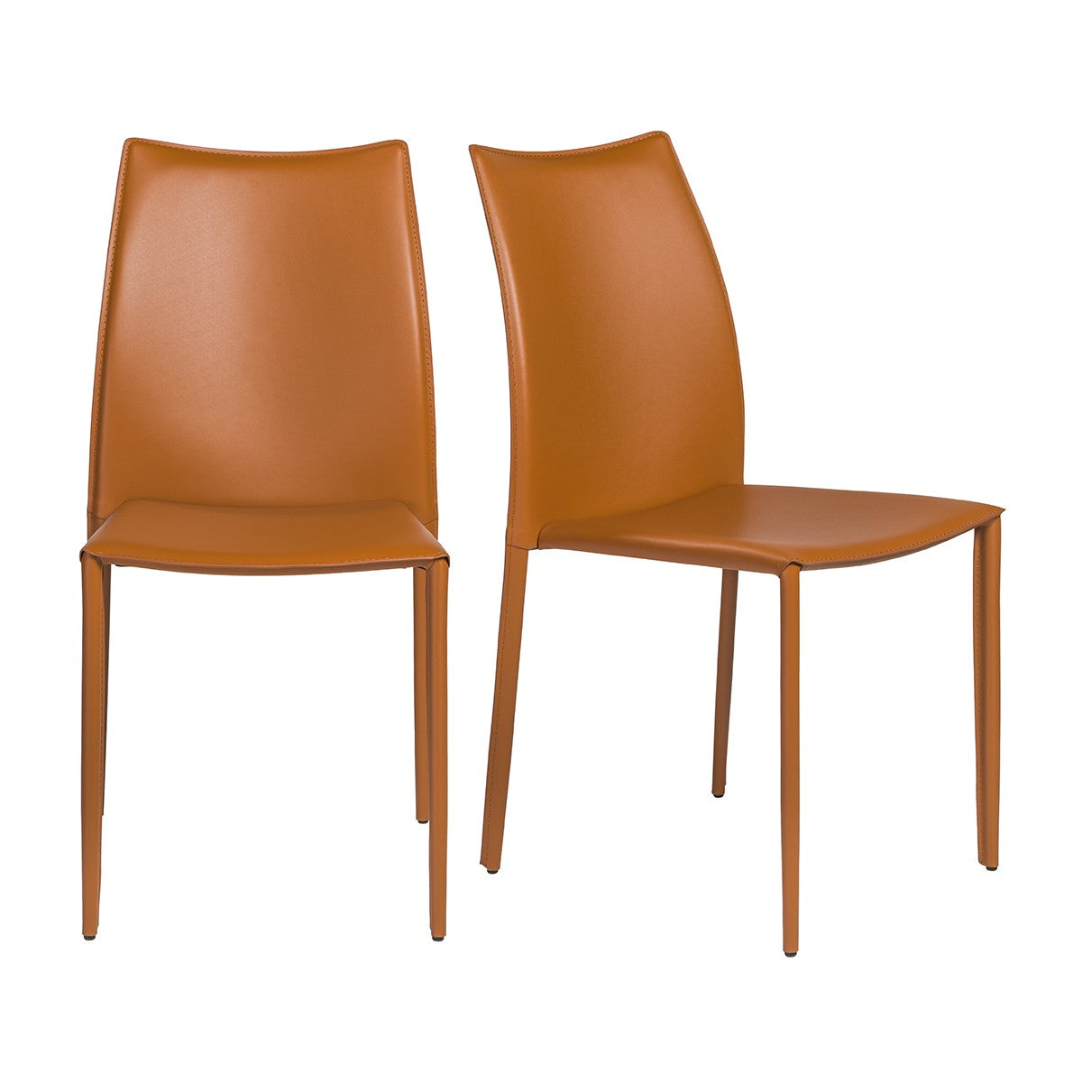 Premium All Terra Cotta Stacking Dining Chairs - Set of 2