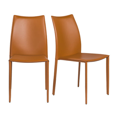 Premium All Terra Cotta Stacking Dining Chairs - Set of 2