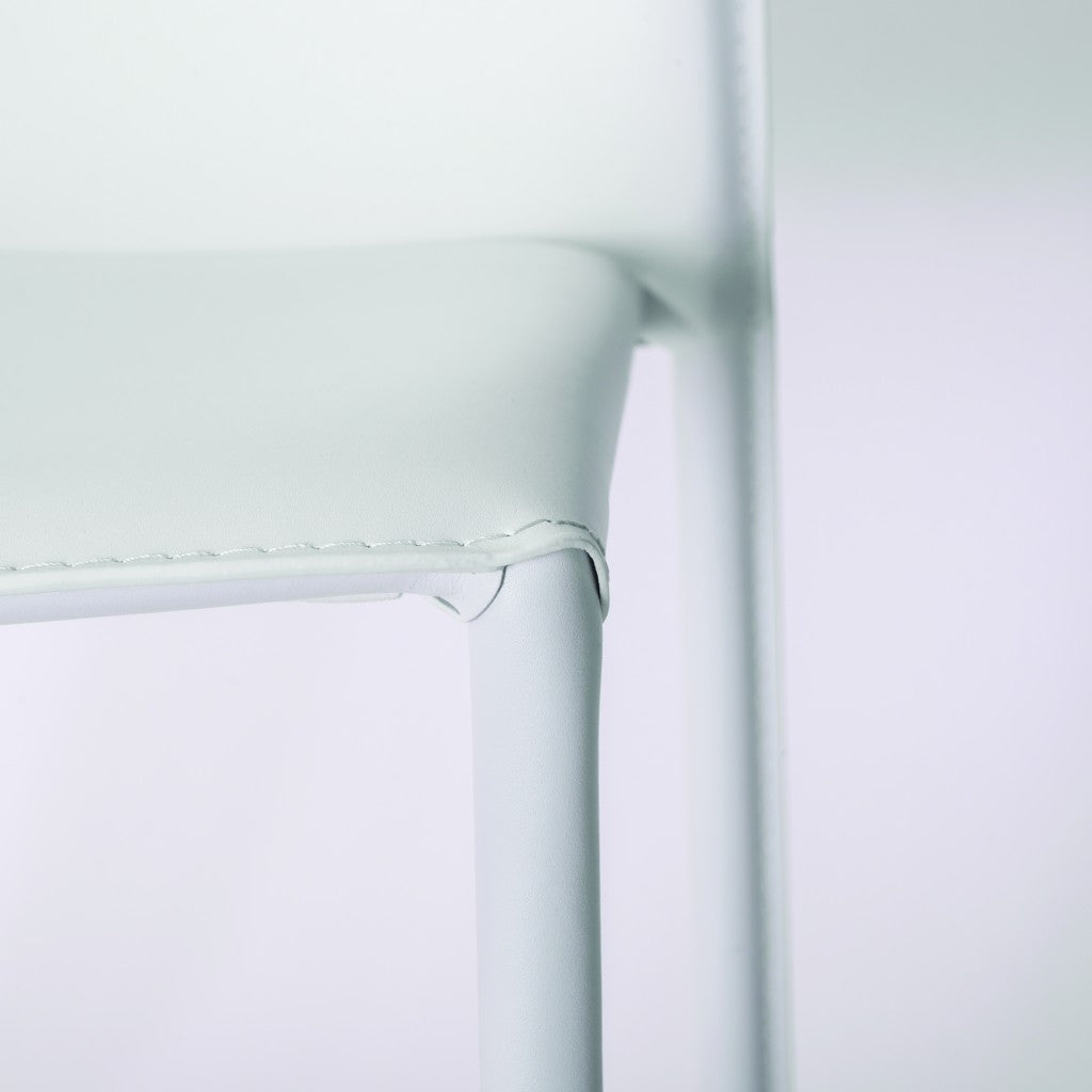 Premium All White Stacking Dining Chairs - Set of 2