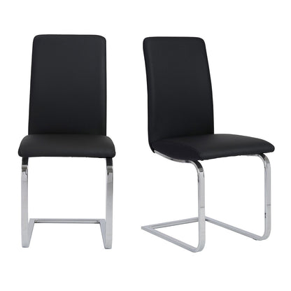 Mod Black & Silver Dining Chairs - Set of 2