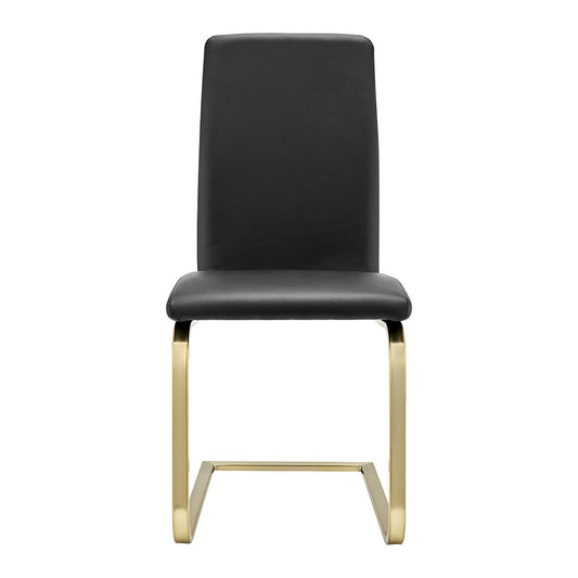 Mod Black & Gold Dining Chairs - Set of 2