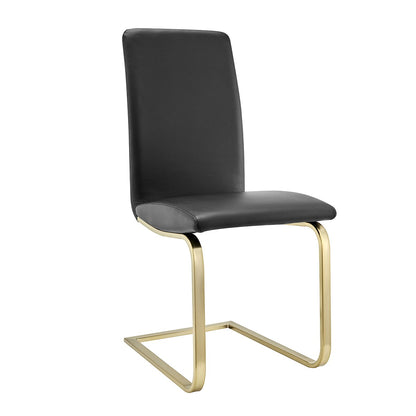 Mod Black & Gold Dining Chairs - Set of 2