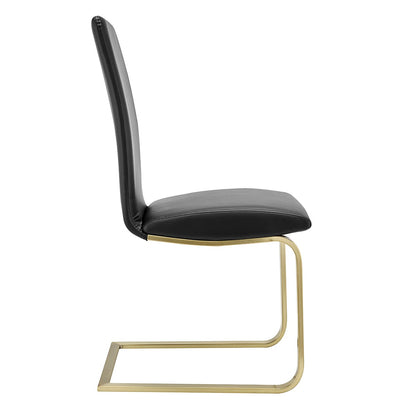 Mod Black & Gold Dining Chairs - Set of 2