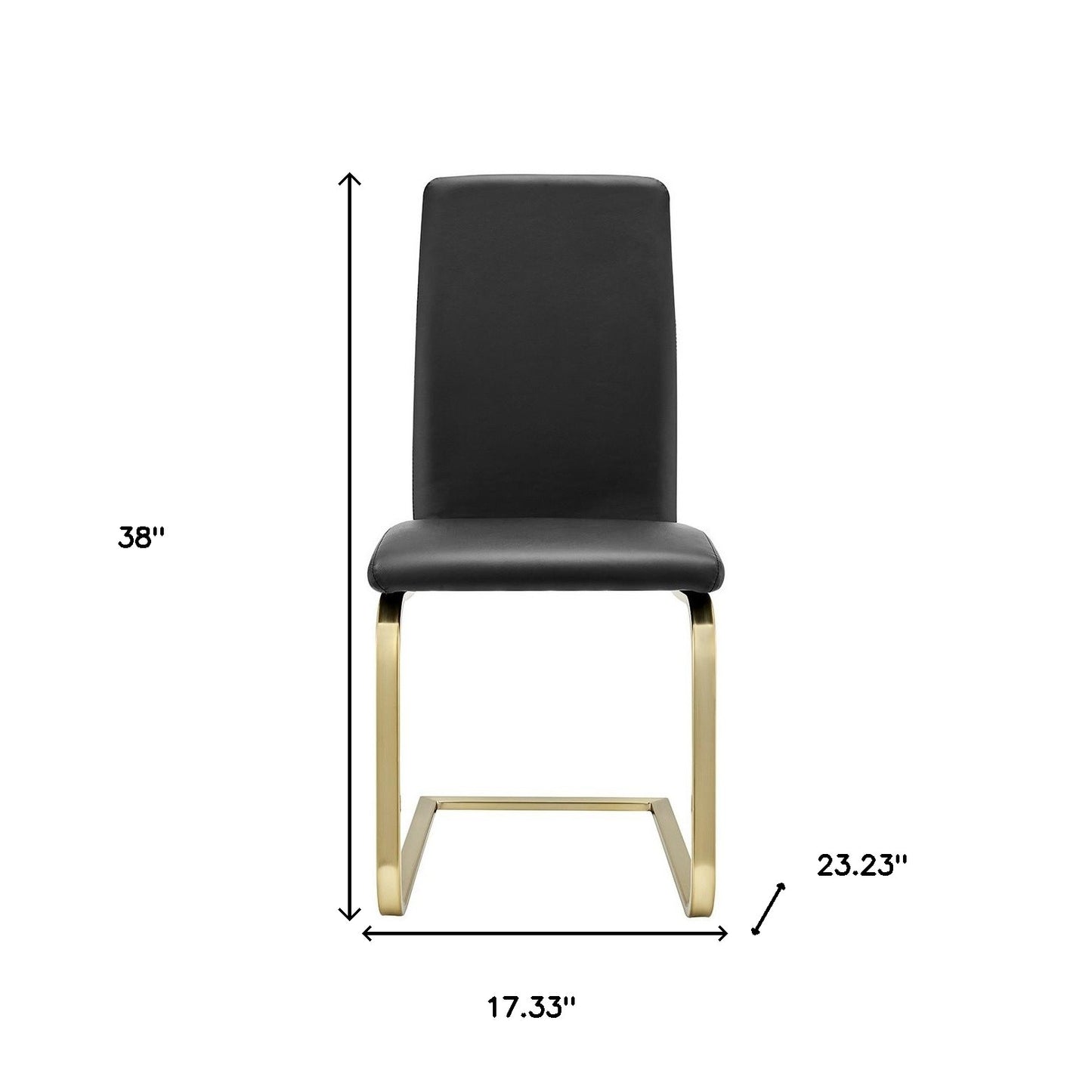 Mod Black & Gold Dining Chairs - Set of 2