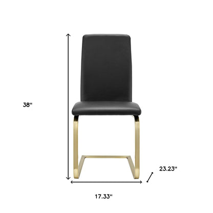 Mod Black & Gold Dining Chairs - Set of 2