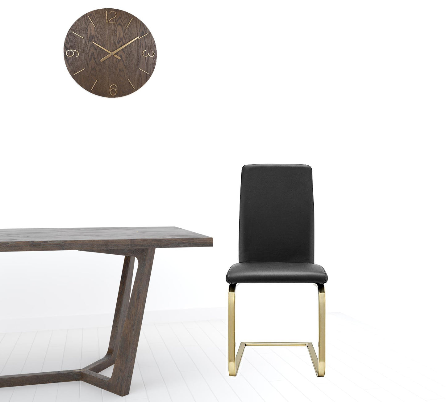 Mod Black & Gold Dining Chairs - Set of 2