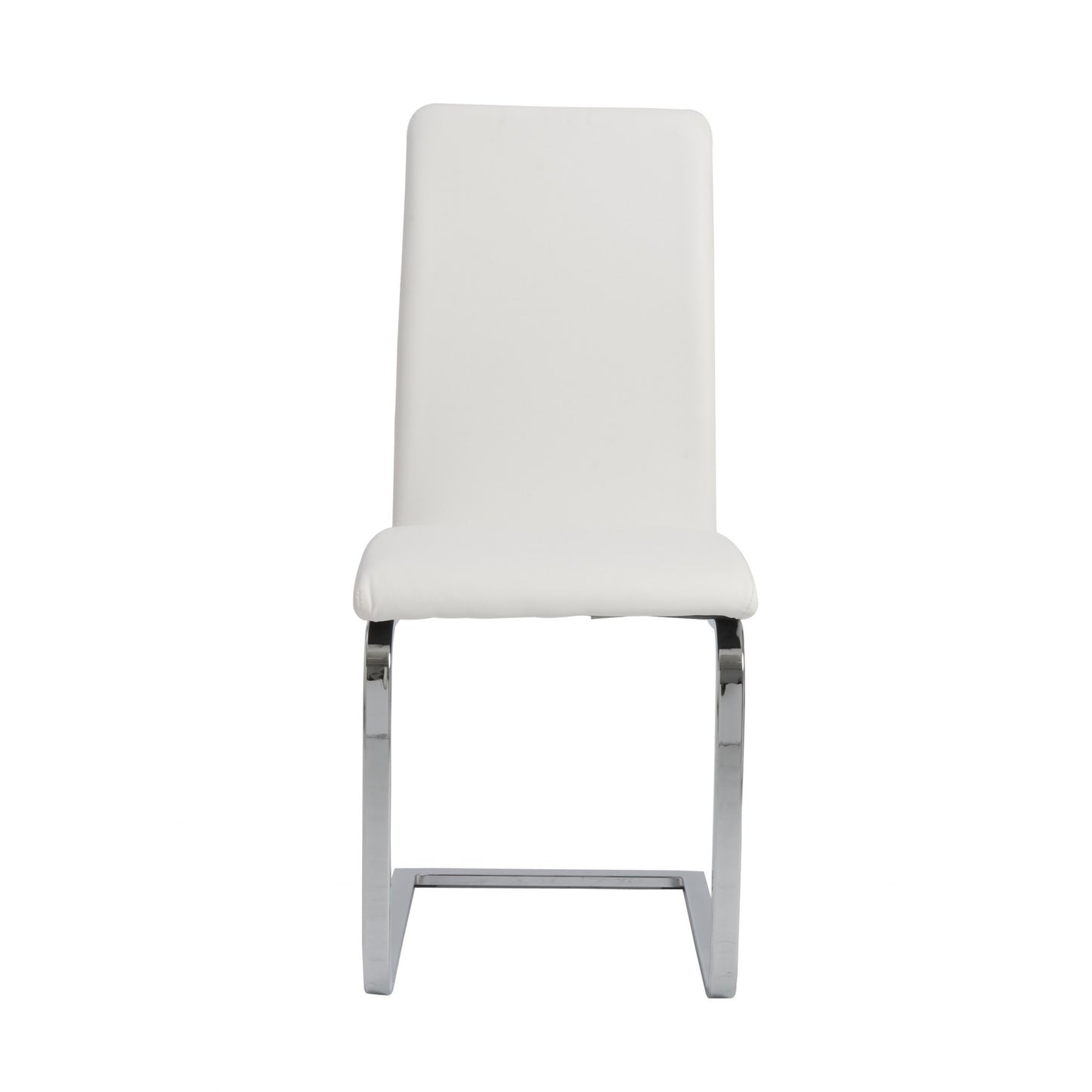 Mod White & Silver Dining Chairs - Set of 2