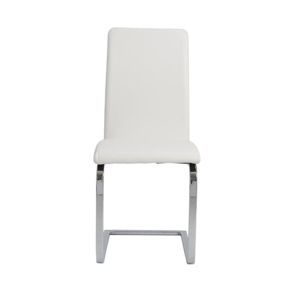 Mod White & Silver Dining Chairs - Set of 2