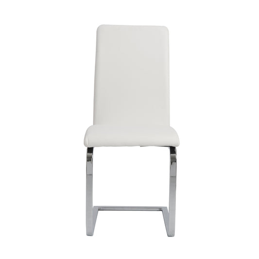 Mod White & Silver Dining Chairs - Set of 2