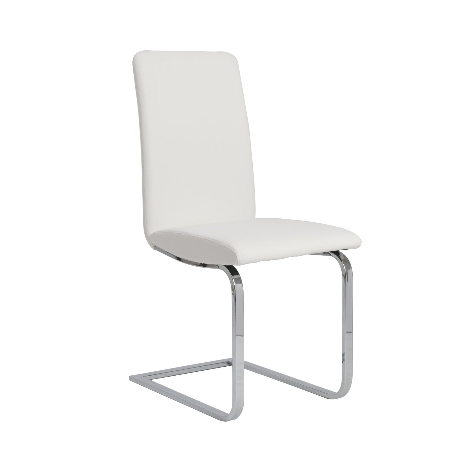 Mod White & Silver Dining Chairs - Set of 2