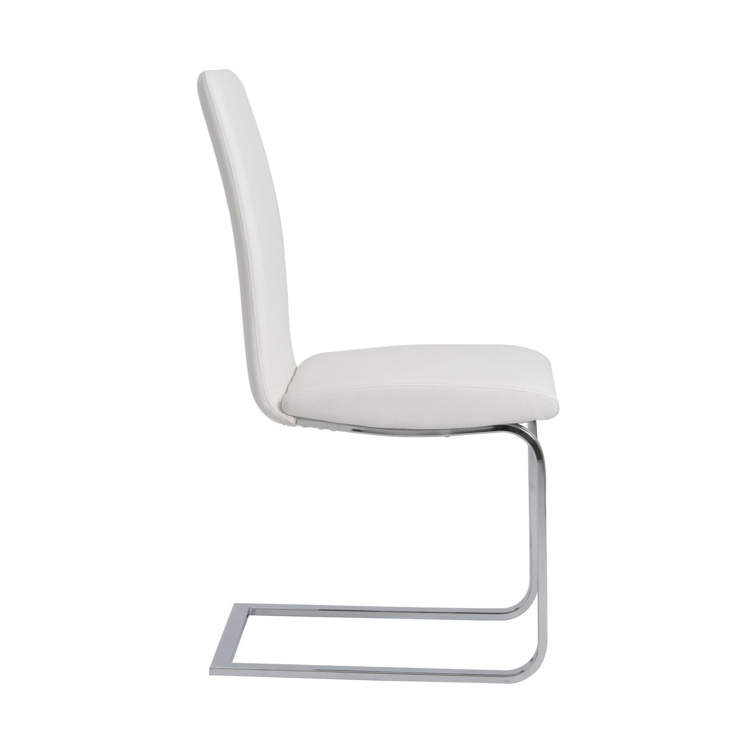 Mod White & Silver Dining Chairs - Set of 2