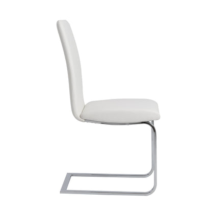 Mod White & Silver Dining Chairs - Set of 2