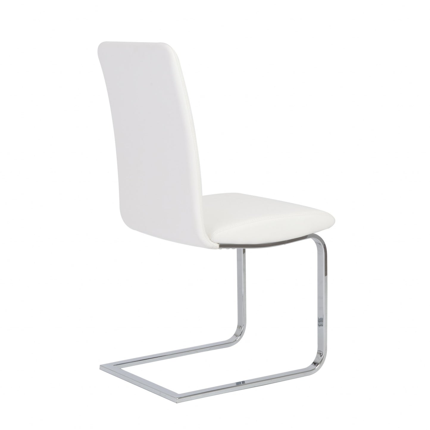 Mod White & Silver Dining Chairs - Set of 2