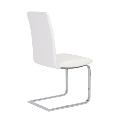Mod White & Silver Dining Chairs - Set of 2