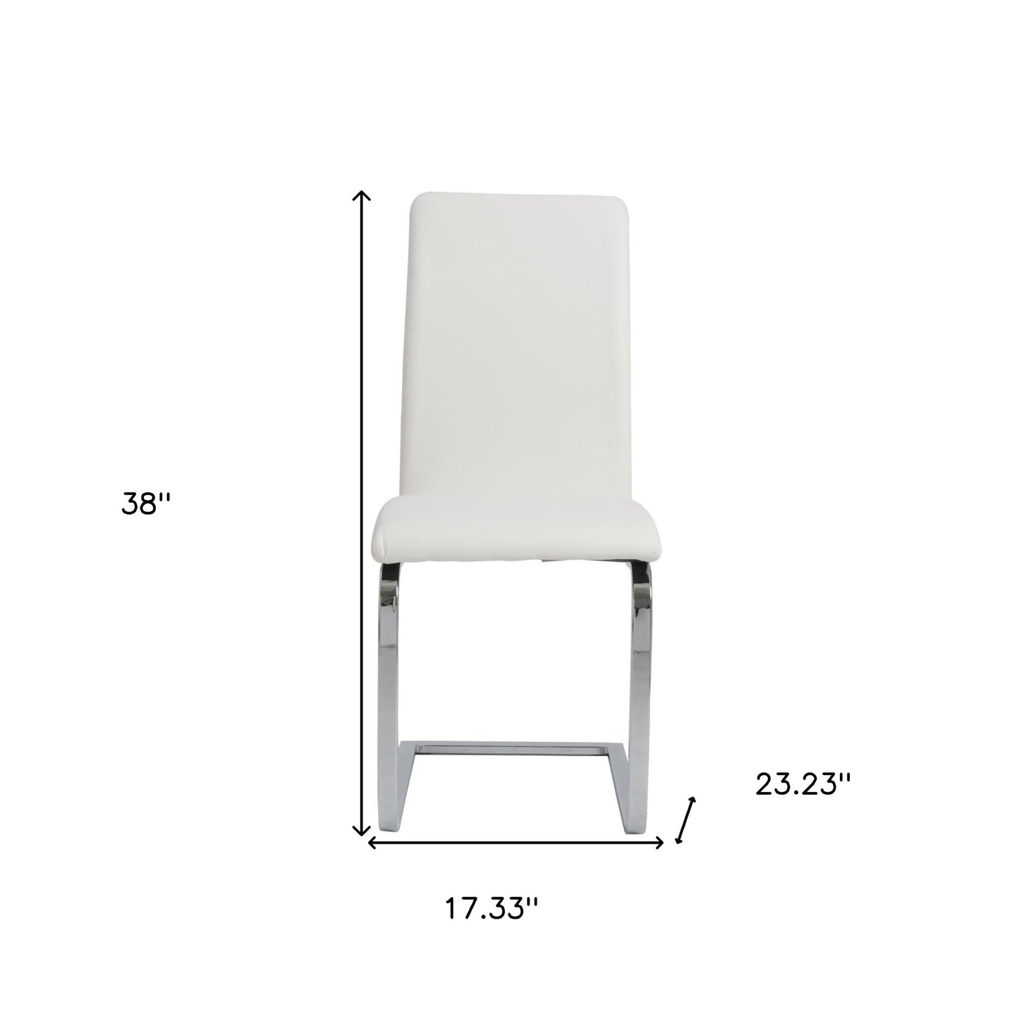 Mod White & Silver Dining Chairs - Set of 2