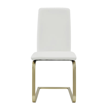 Mod White & Gold Dining Chairs - Set of 2