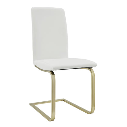 Mod White & Gold Dining Chairs - Set of 2