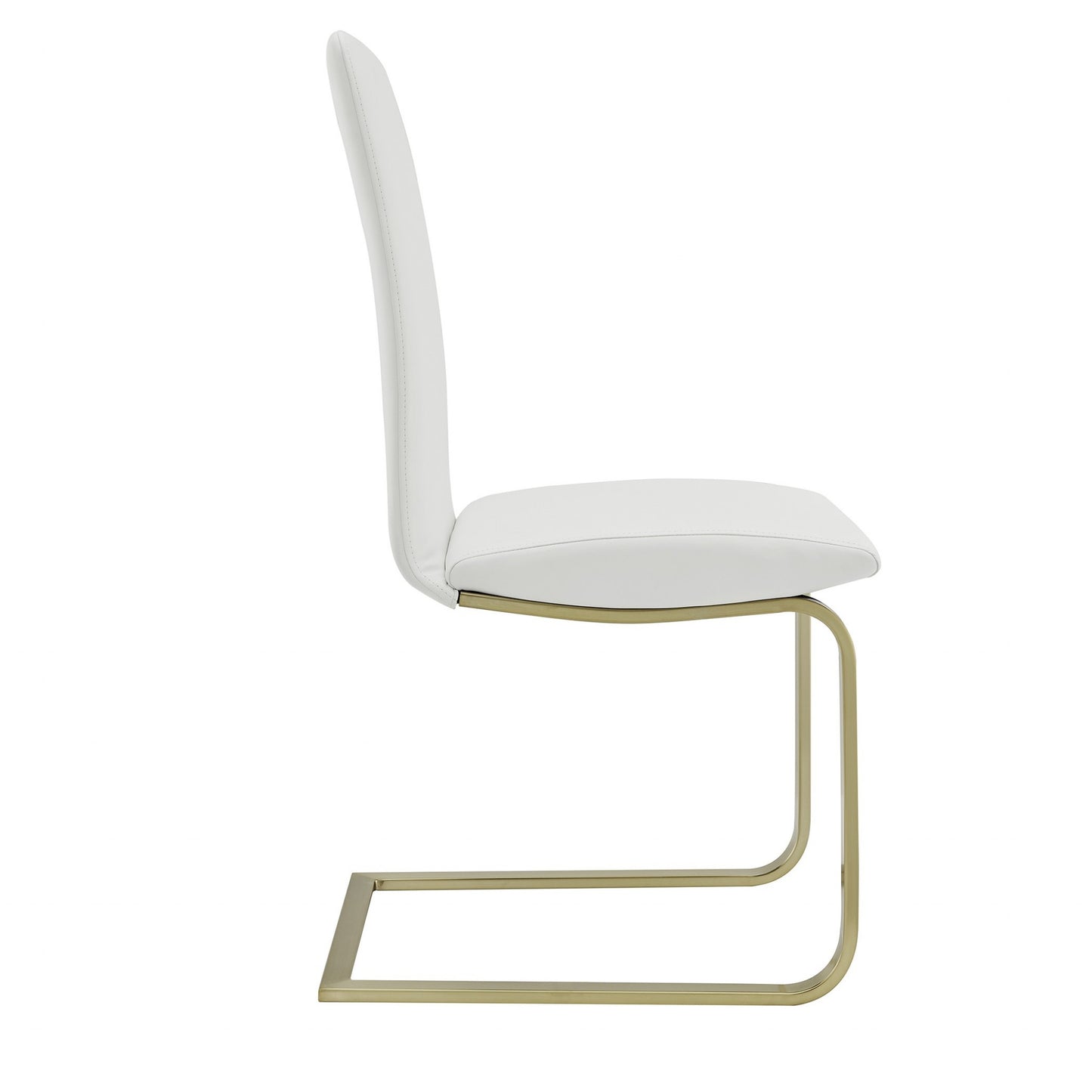 Mod White & Gold Dining Chairs - Set of 2