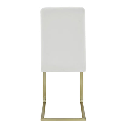 Mod White & Gold Dining Chairs - Set of 2