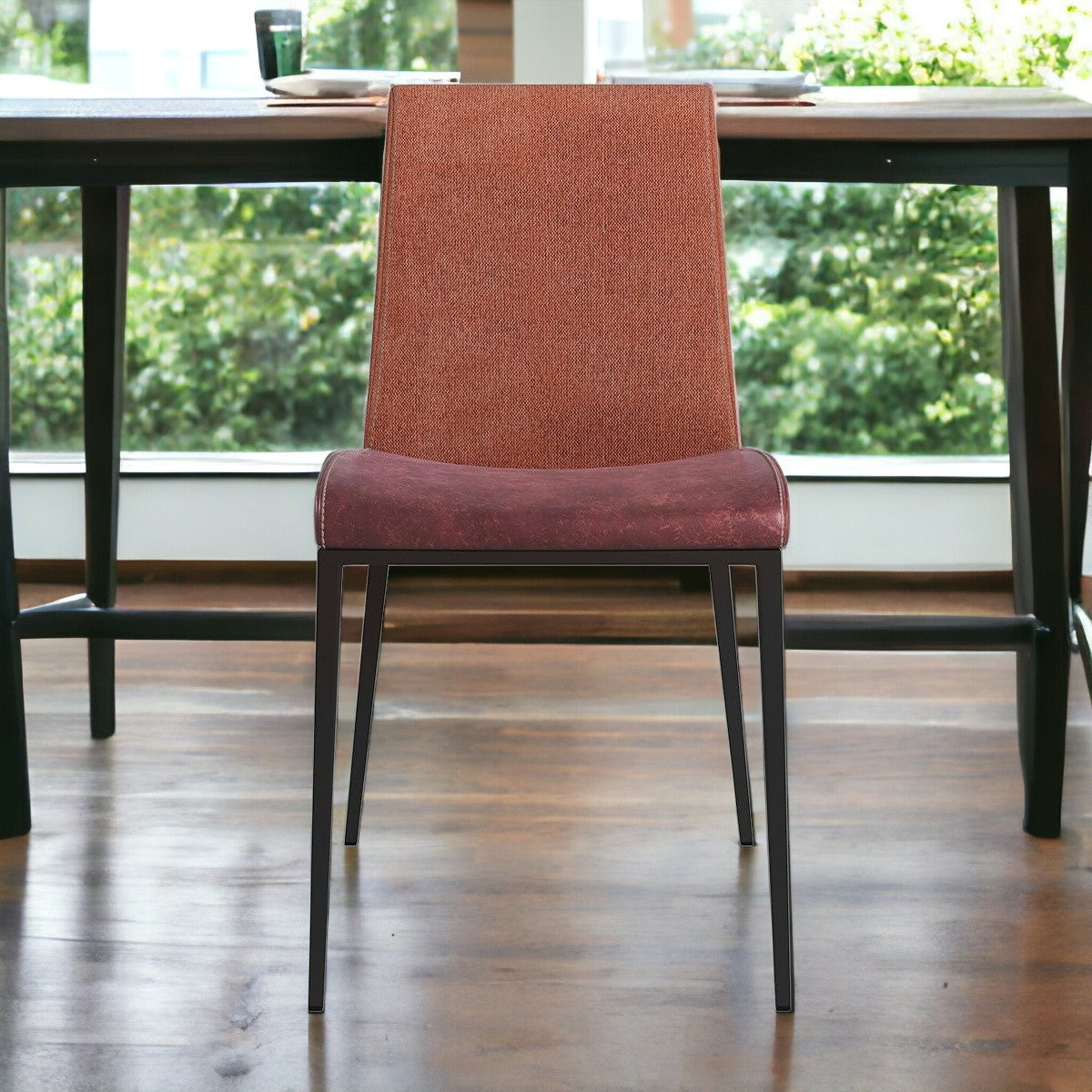 Brown & Rust Stainless Steel Chairs - Set of 2