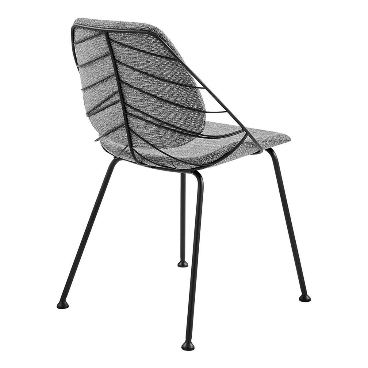 Light Gray & Black Fabric Dining Chair - Set of 2
