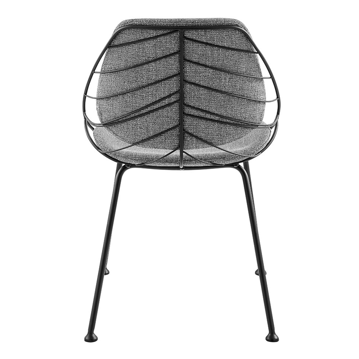 Light Gray & Black Fabric Dining Chair - Set of 2