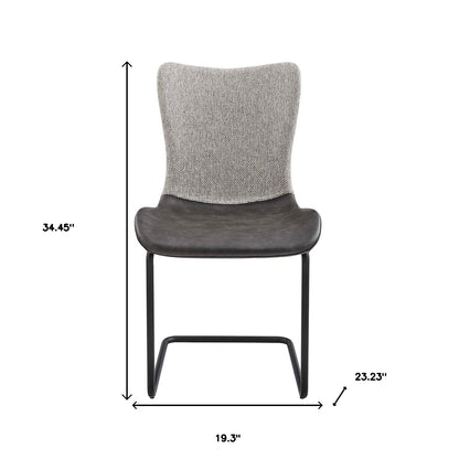 Gray Metro Mix Cantilever Dining Chairs - Set of 2
