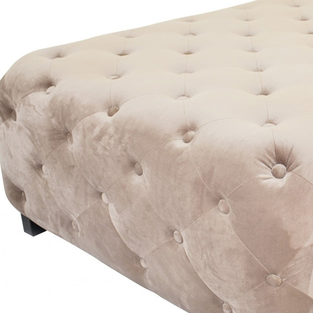 Velvety Beige Modern Square Coffee Table