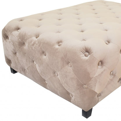 Velvety Beige Modern Square Coffee Table